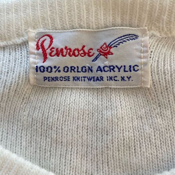 Penrose Vintage Cardigan Sweater Beaded White - Picture 3 of 6